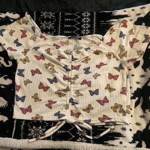 Butterfly crop top